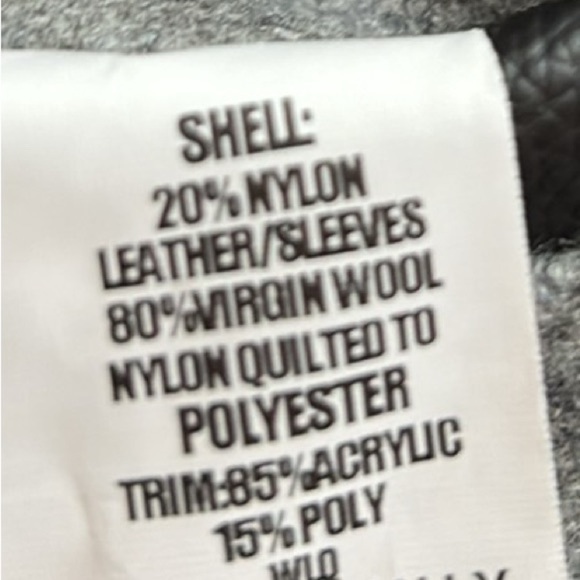 NWT [Holloway] Varsity Bomber Jacket Button-Up Grey Wool & Black Leather Men’s L - Picture 10 of 10